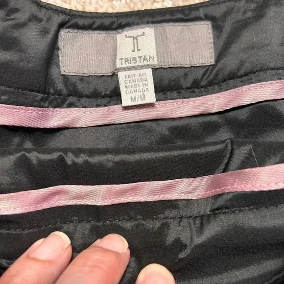Tristan checkered flared skirt, pleather waistband  detail, Medium - Picture 7 of 7